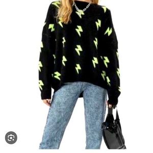 Adika one size lightening bolt sweater